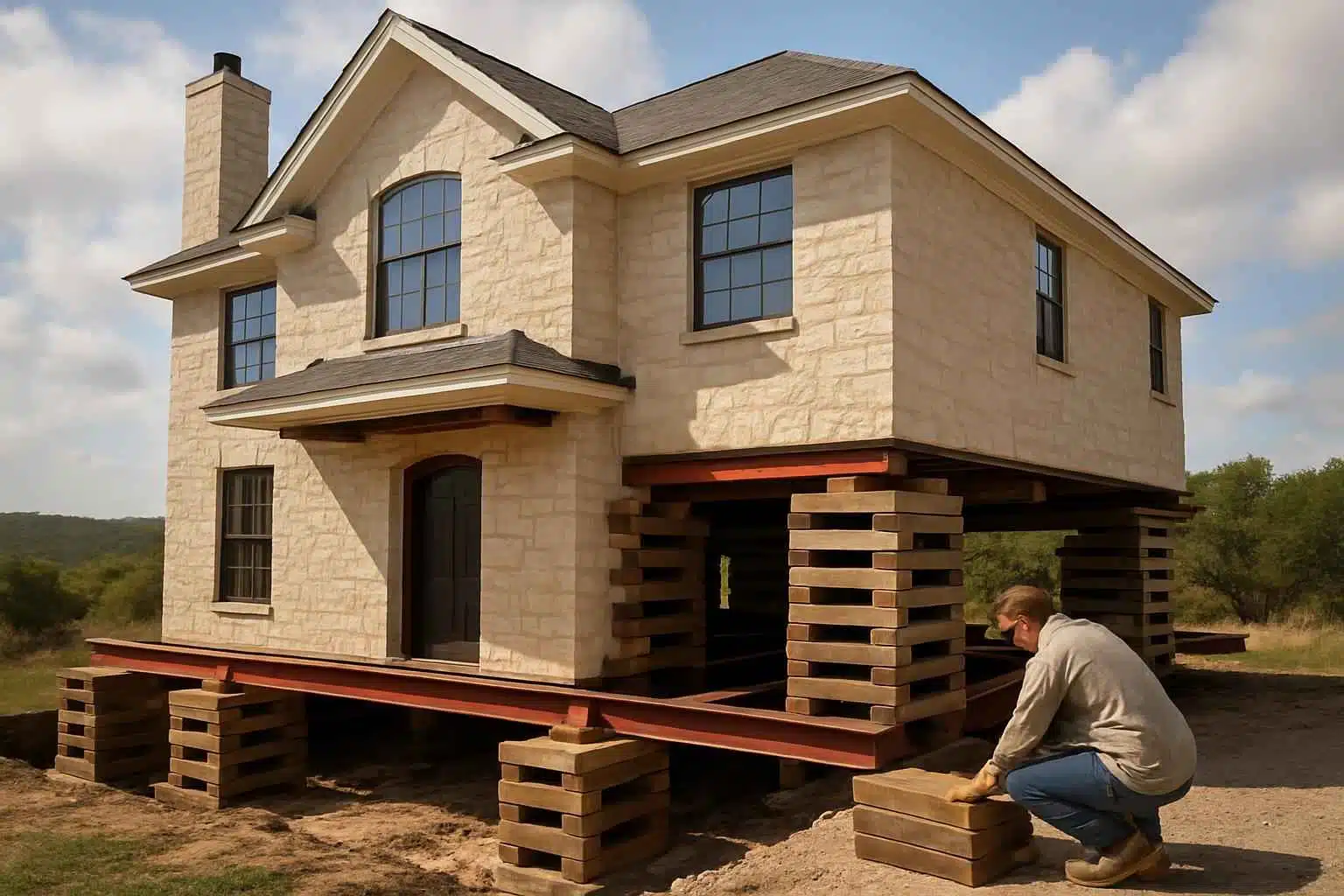 House Lifting Shimming Contractor in Round Mountain TX