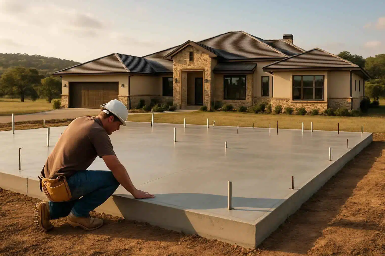 House Slab Foundation Contractor in Round Mountain TX