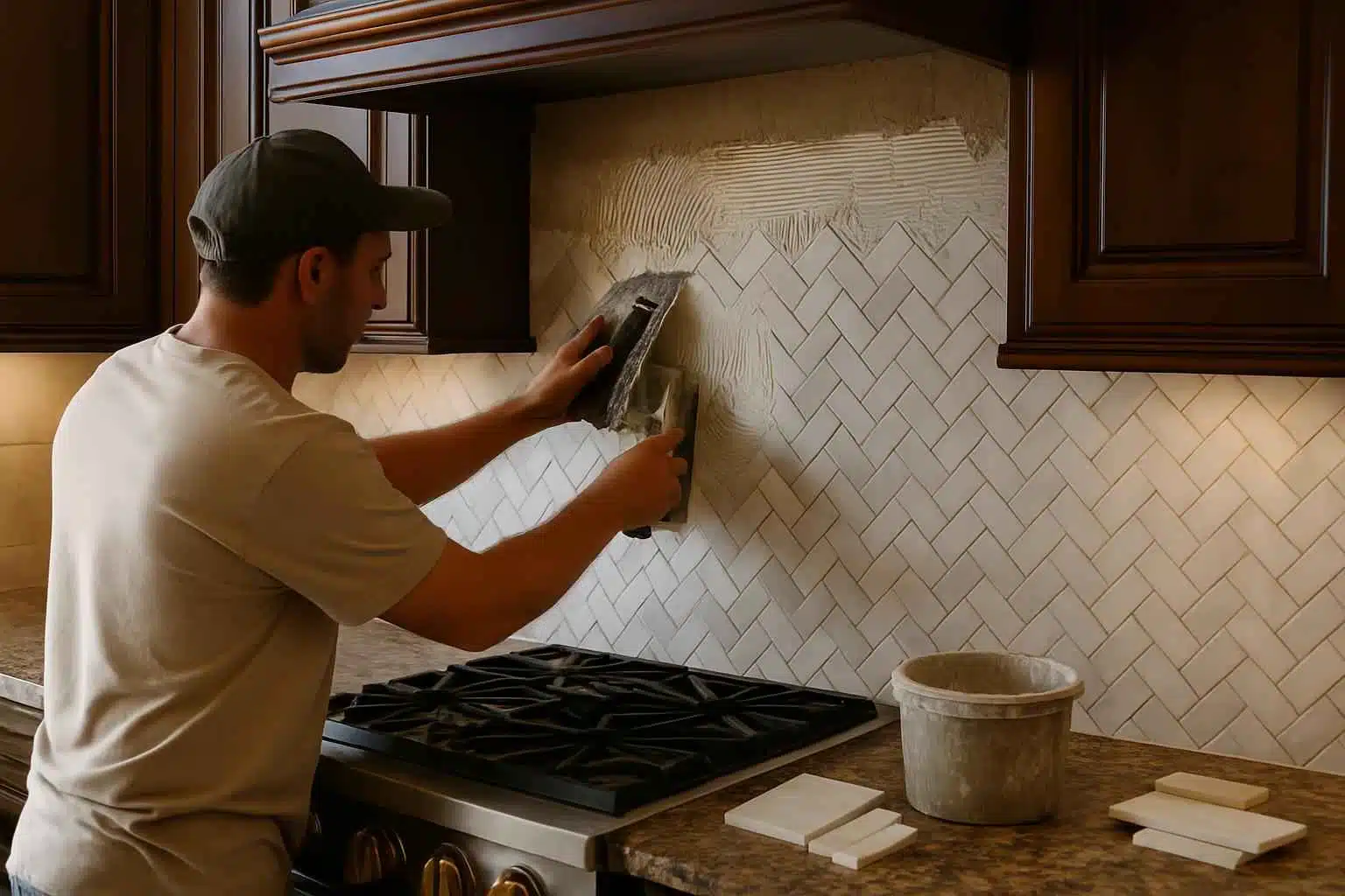 Kitchen Backsplash Tile Installer in Round Mountain TX
