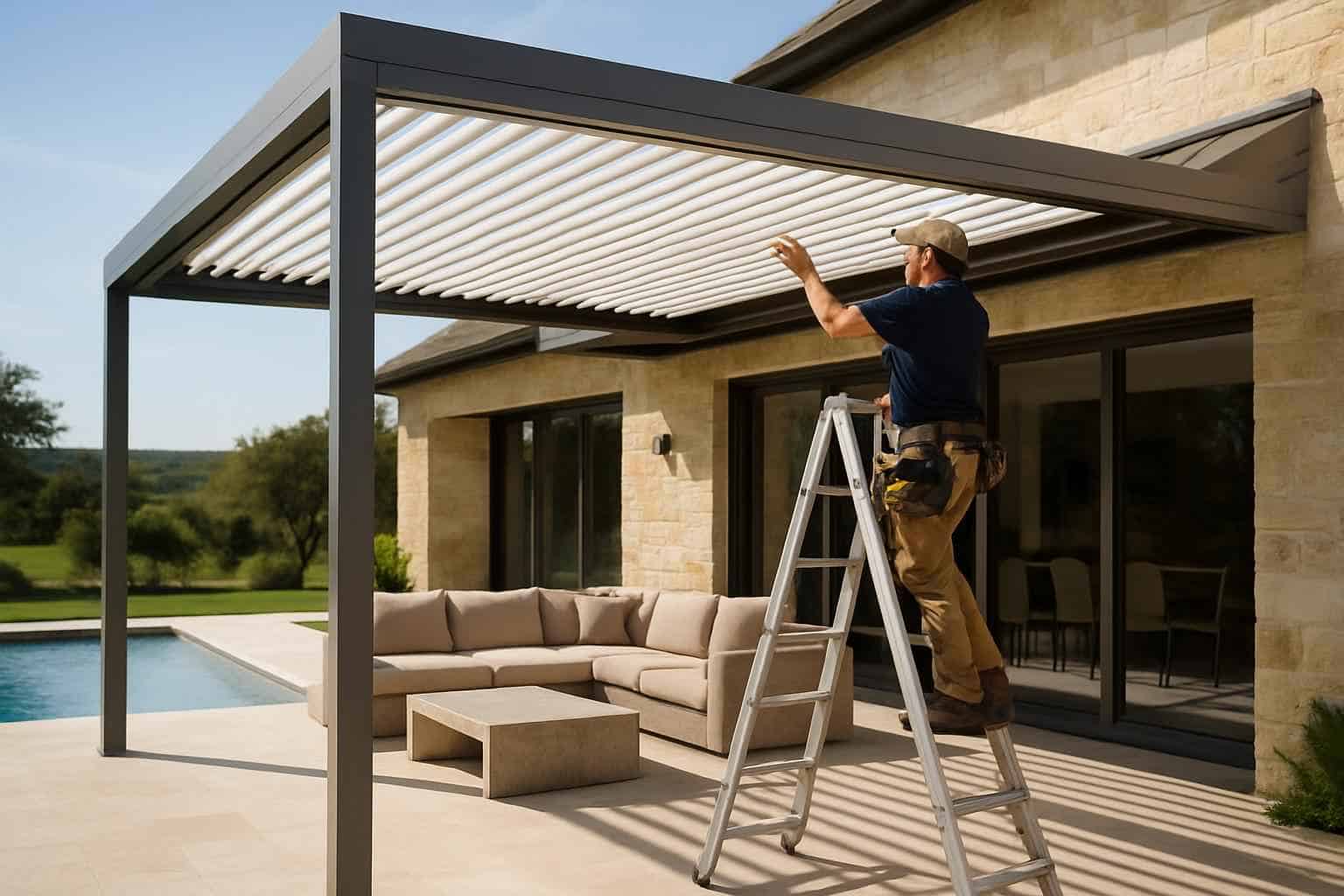 Patio Cover Installation Contractor In Kendalia TX Louvered Patio Cover Installer in Kendalia TX
