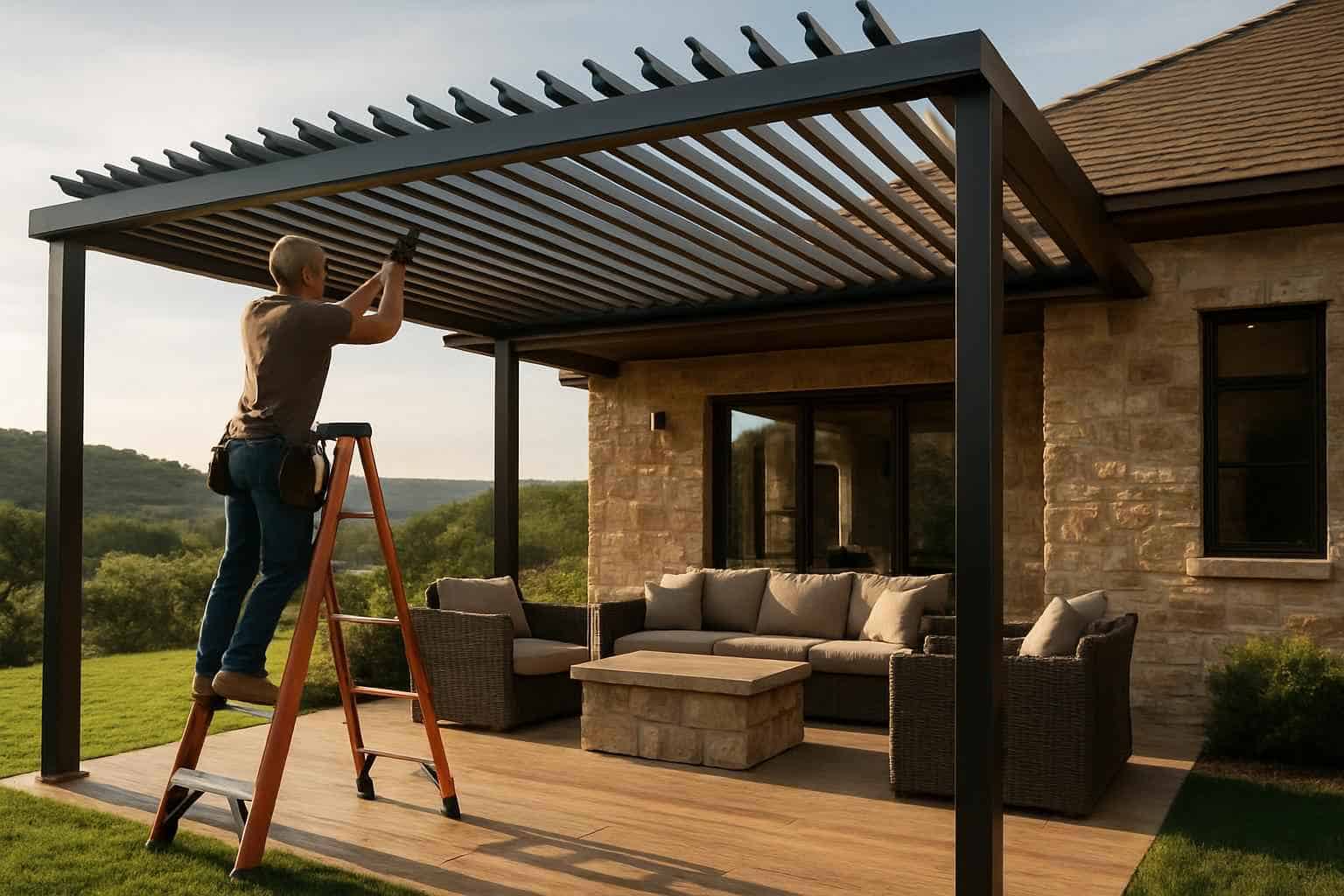 Patio Cover Installation Contractor In Mountain Home TX Louvered Patio Cover Installer in Mountain Home TX