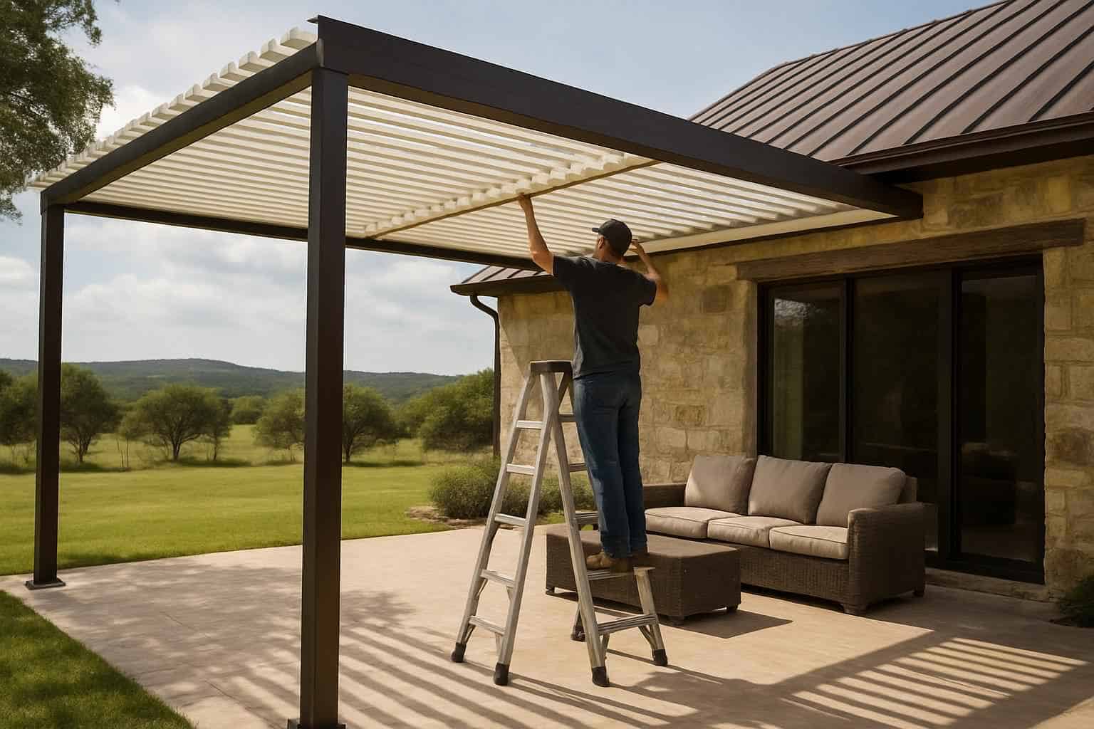 Louvered Patio Cover Installer in Round Mountain TX