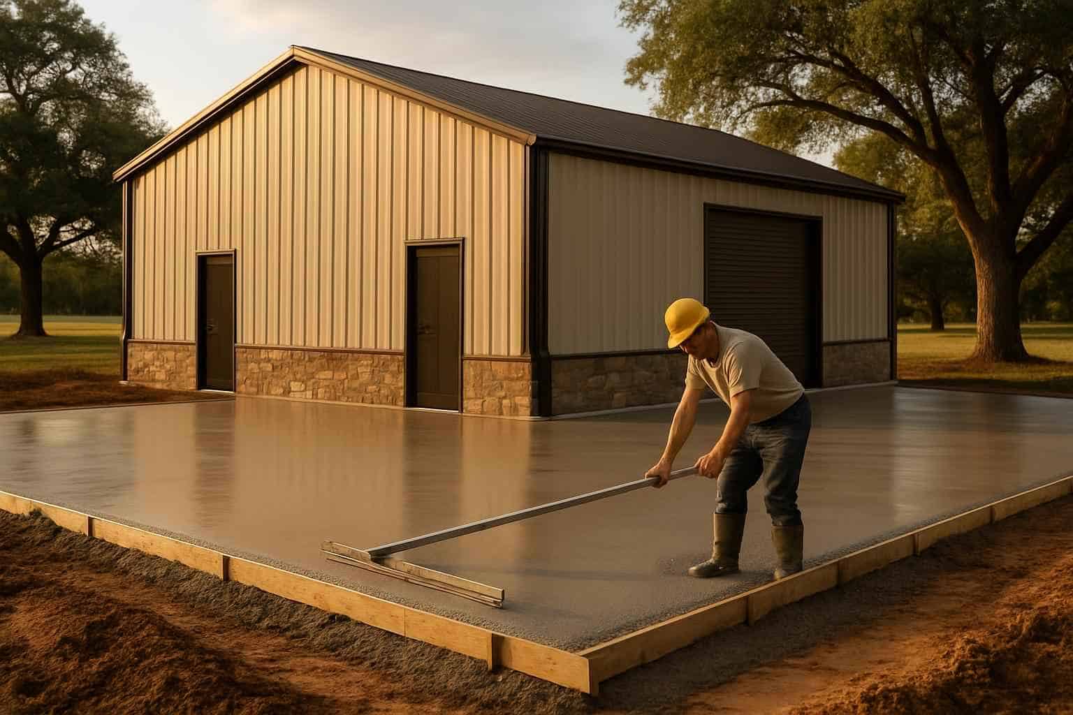 Metal Building Construction Contractor In Cypress Mill TX Metal Building Slab Contractor in Cypress Mill TX