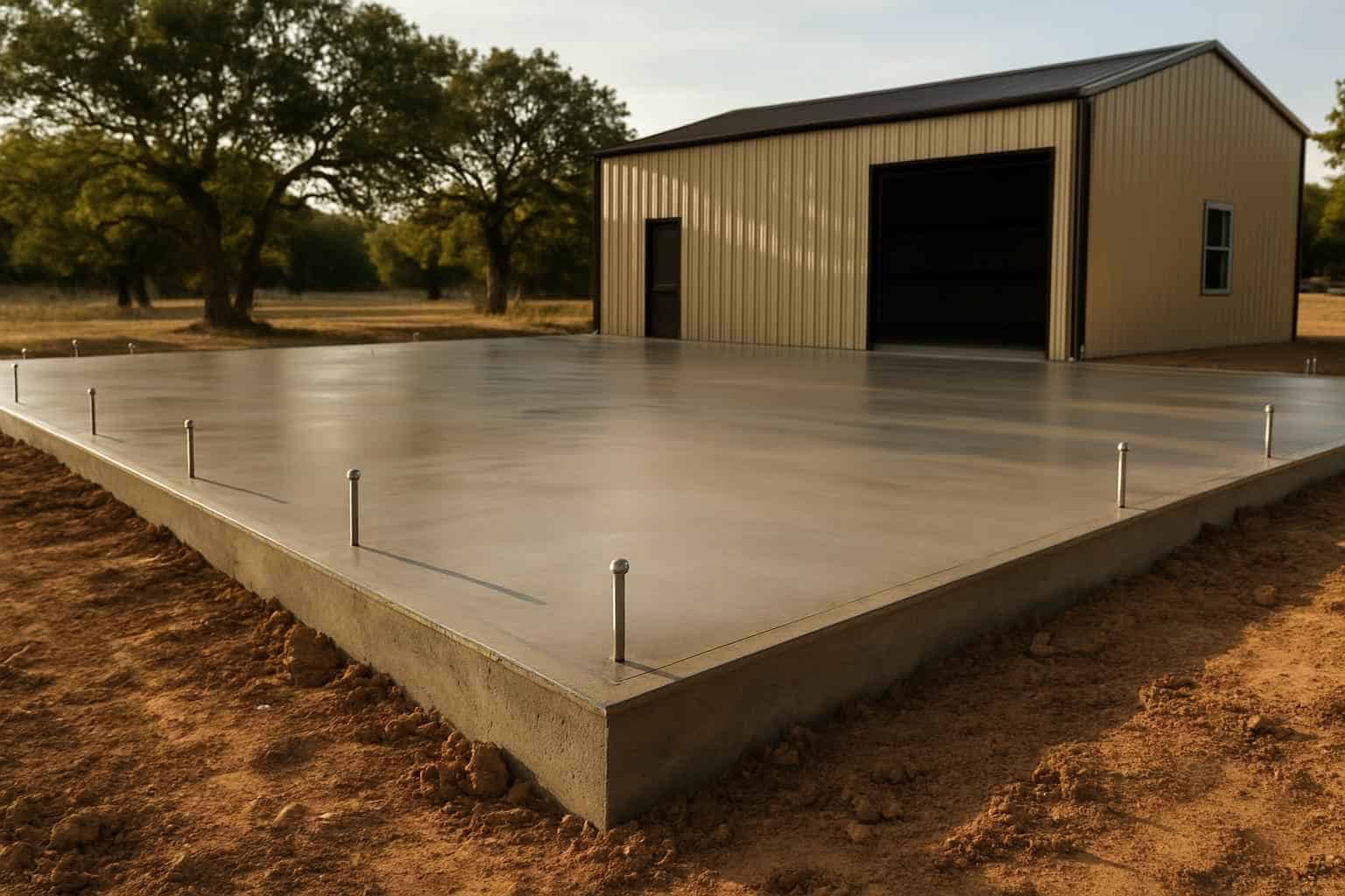 Metal Building Slab Contractor in Kendalia TX