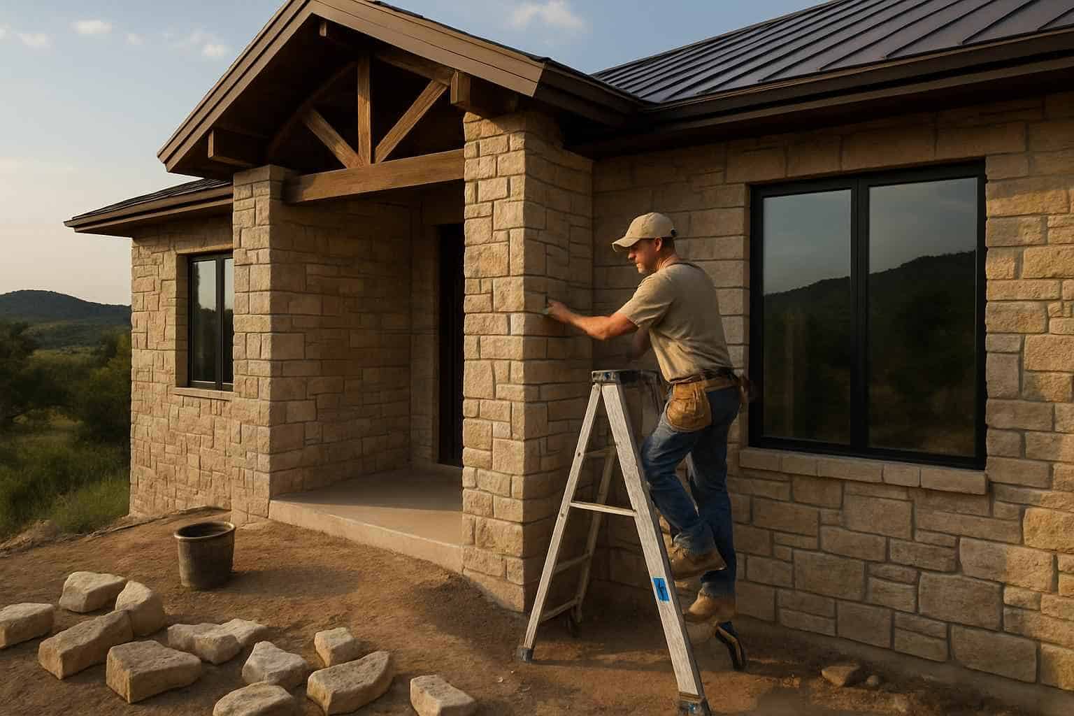 Natural Stone Siding Contractor in Round Mountain TX