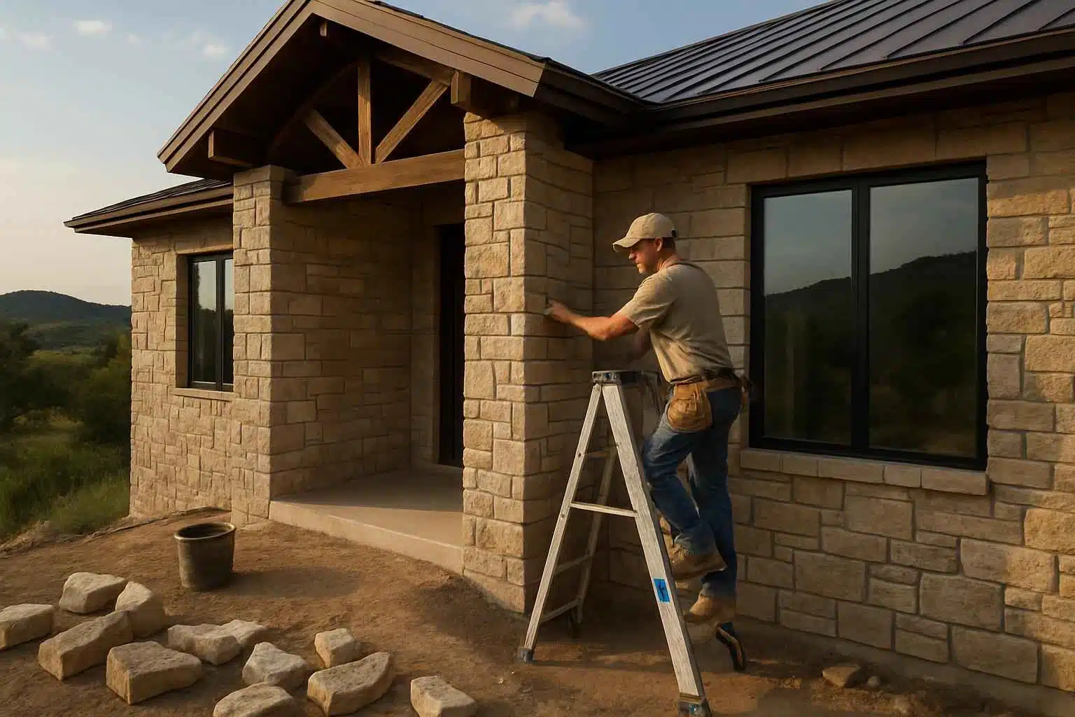 Natural Stone Siding Contractor in Round Mountain TX