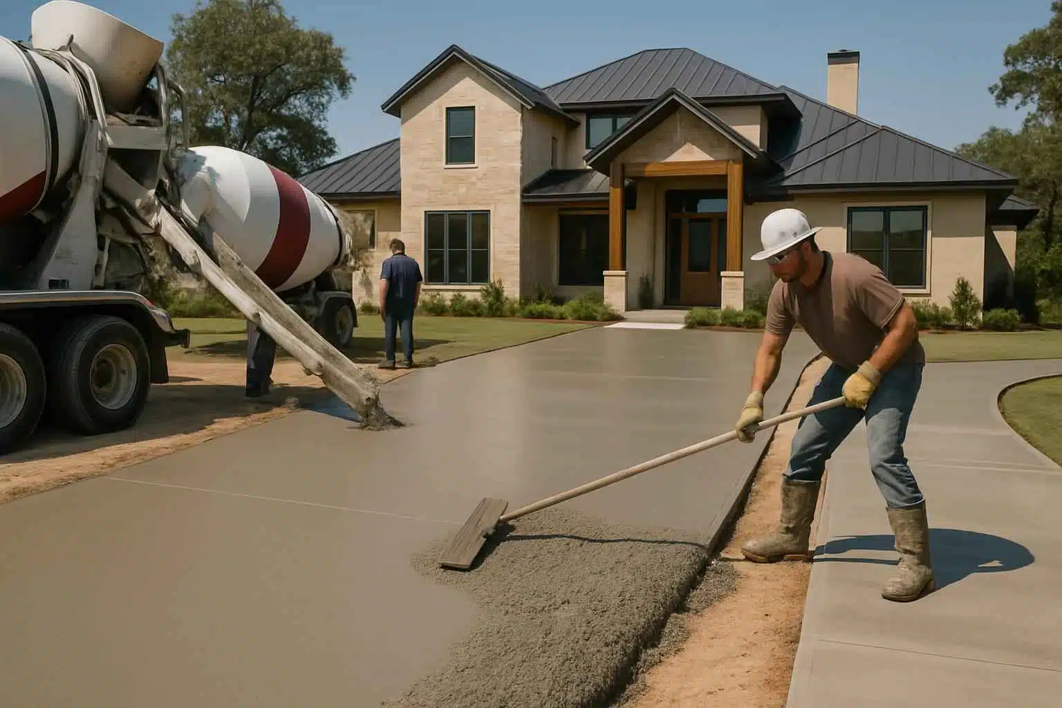 New Driveway Pour Service in Round Mountain TX