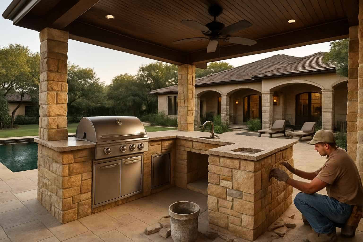 Outdoor Kitchen Masonry Contractor in Boerne TX