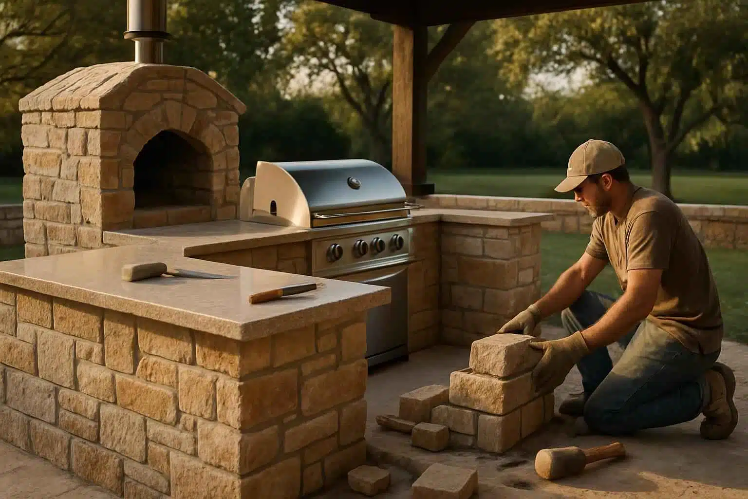 Masonry Contractor In Kendalia TX Outdoor Kitchen Masonry Contractor in Kendalia TX