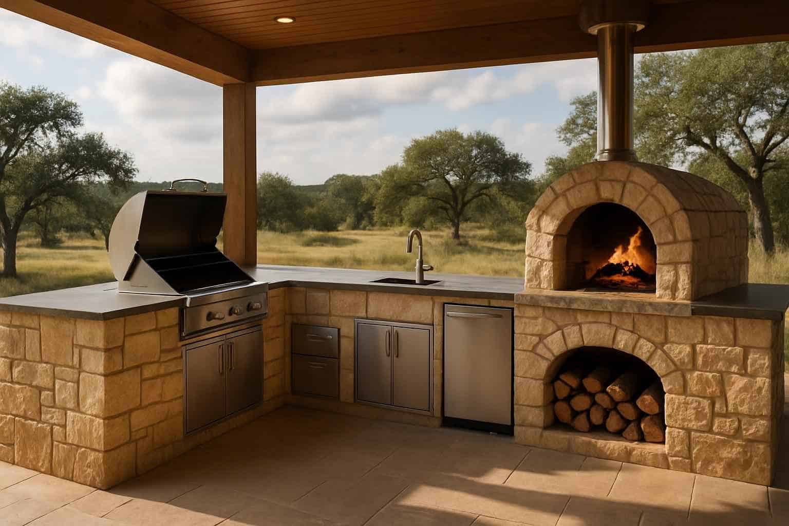 Outdoor Kitchen Masonry Contractor in Round Mountain TX