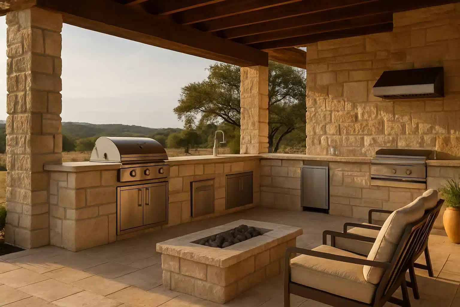 Outdoor Kitchen Patio Builder in Round Mountain TX