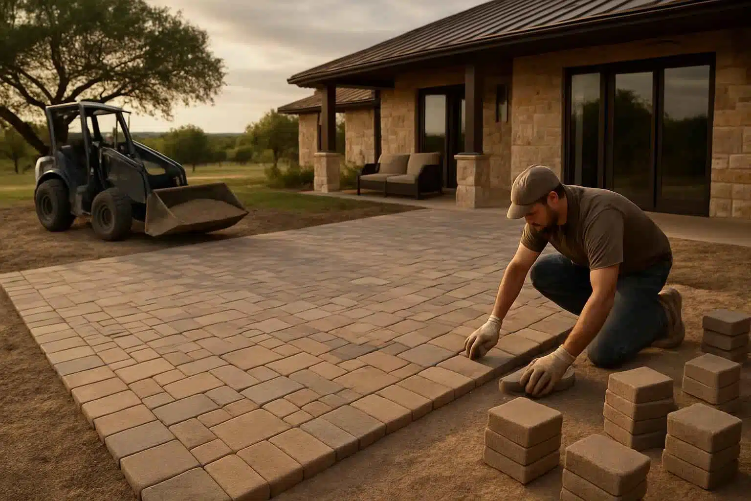 Paver Patio Installation Company in Round Mountain TX