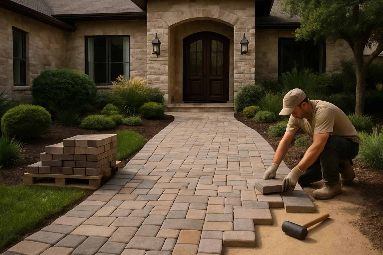 Paver Walkway Installation Service in Boerne TX