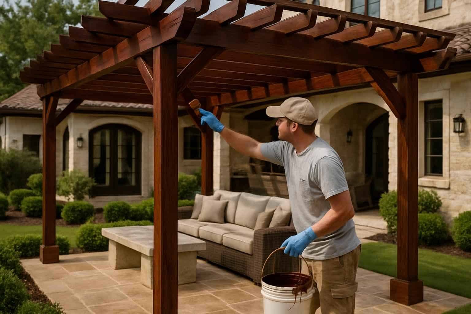 Pergola Stain Service in Boerne TX