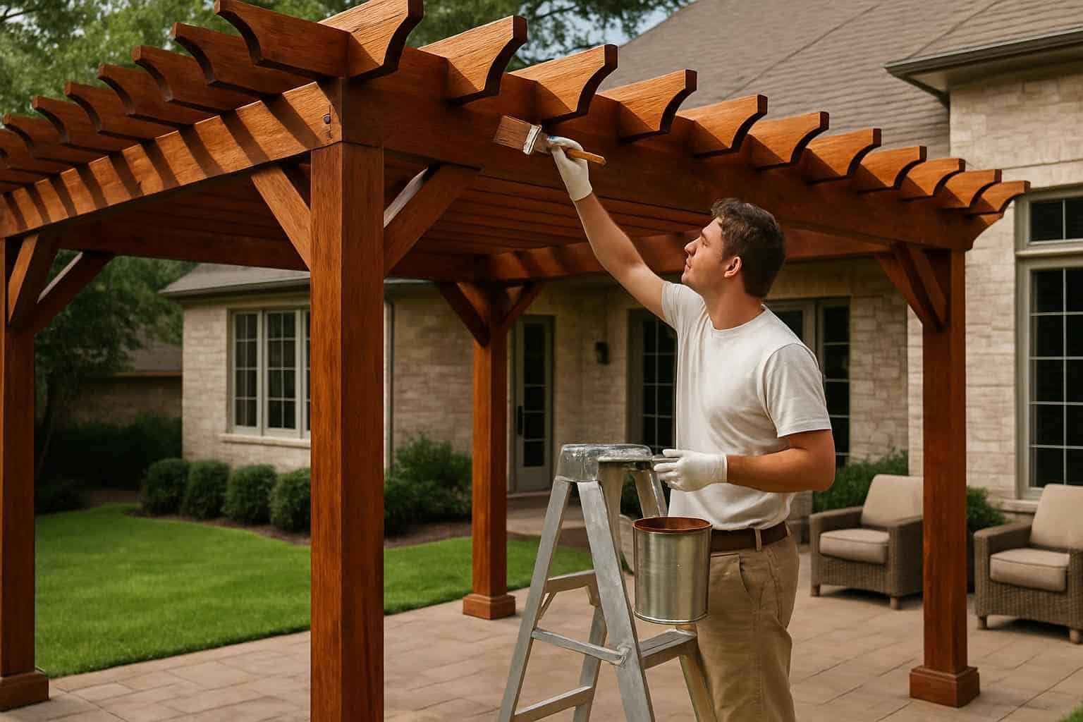 Pergola Stain Service in Cypress Mill TX