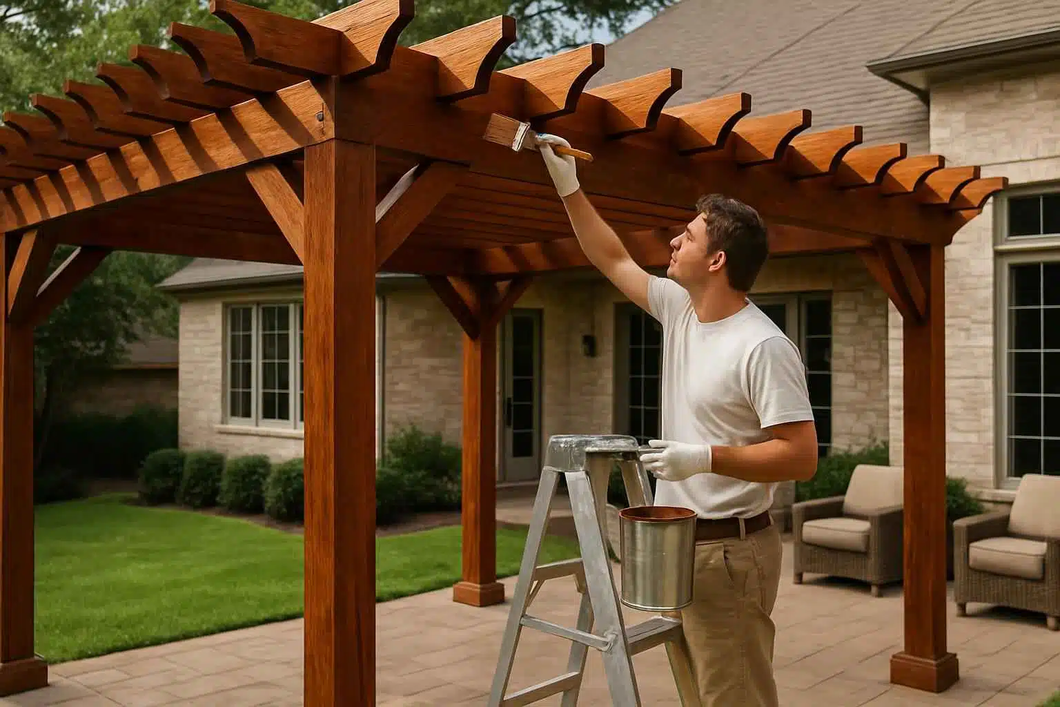 Pergola Stain Service in Cypress Mill TX