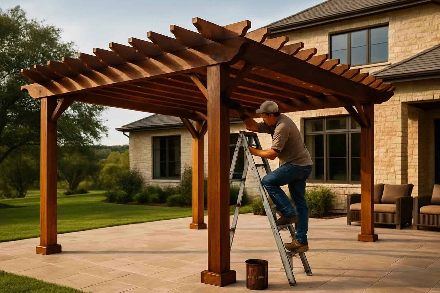 Pergola Stain Service in Hunt TX