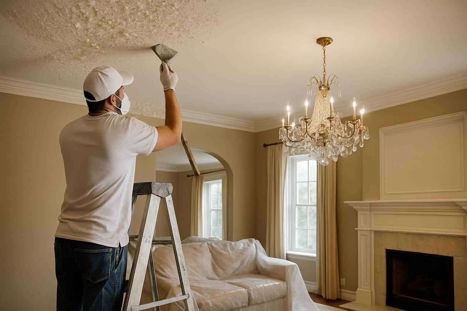 Popcorn Ceiling Removal Service in Round Mountain TX