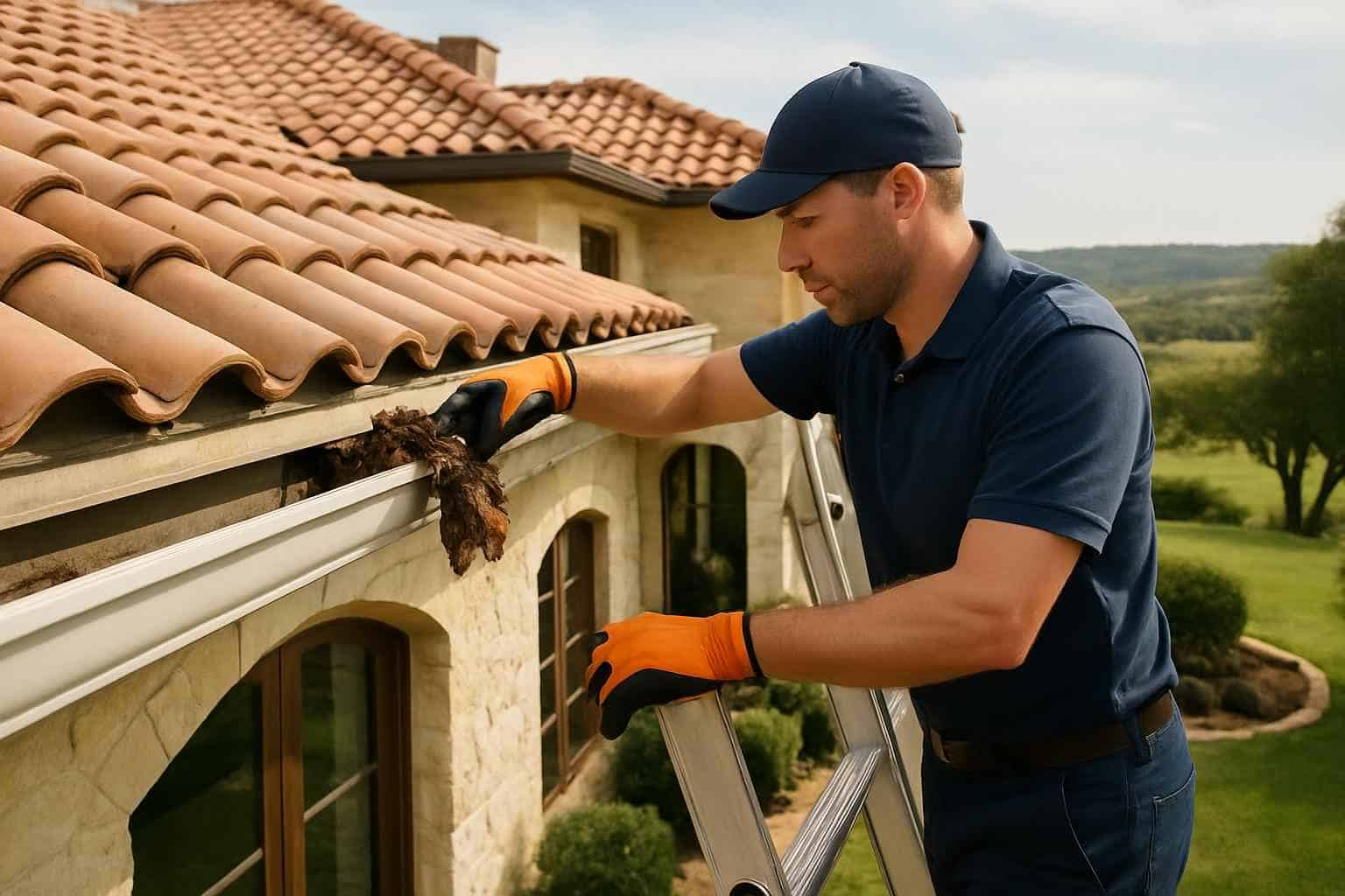 Rain Gutter Cleaning Service In Round Mountain TX