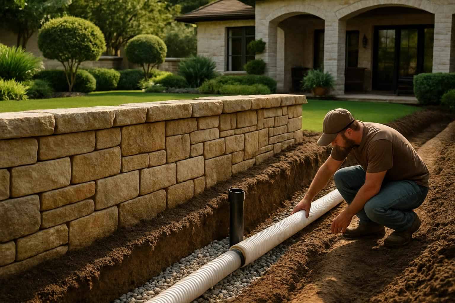 Retaining Wall Drainage Service in Cypress Mill TX