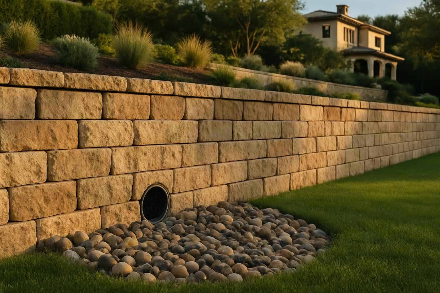 Retaining Wall Drainage Service in Kendalia TX