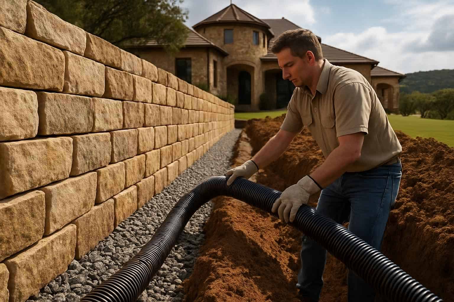 Retaining Wall Drainage Service in Mountain Home TX