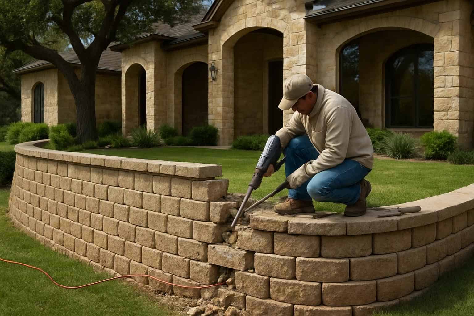 Retaining Wall Repair Service in Round Mountain TX