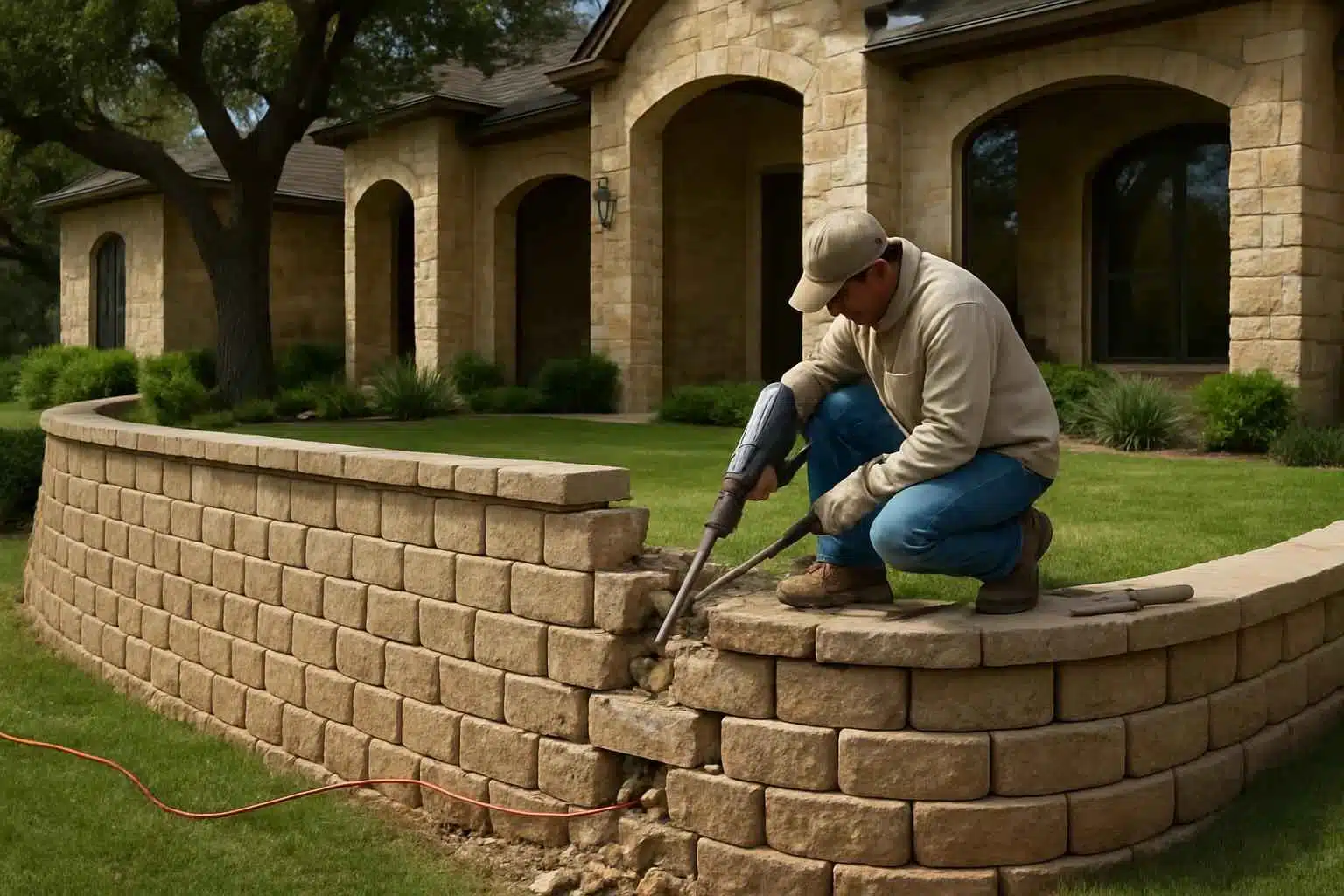 Retaining Wall Repair Service in Round Mountain TX