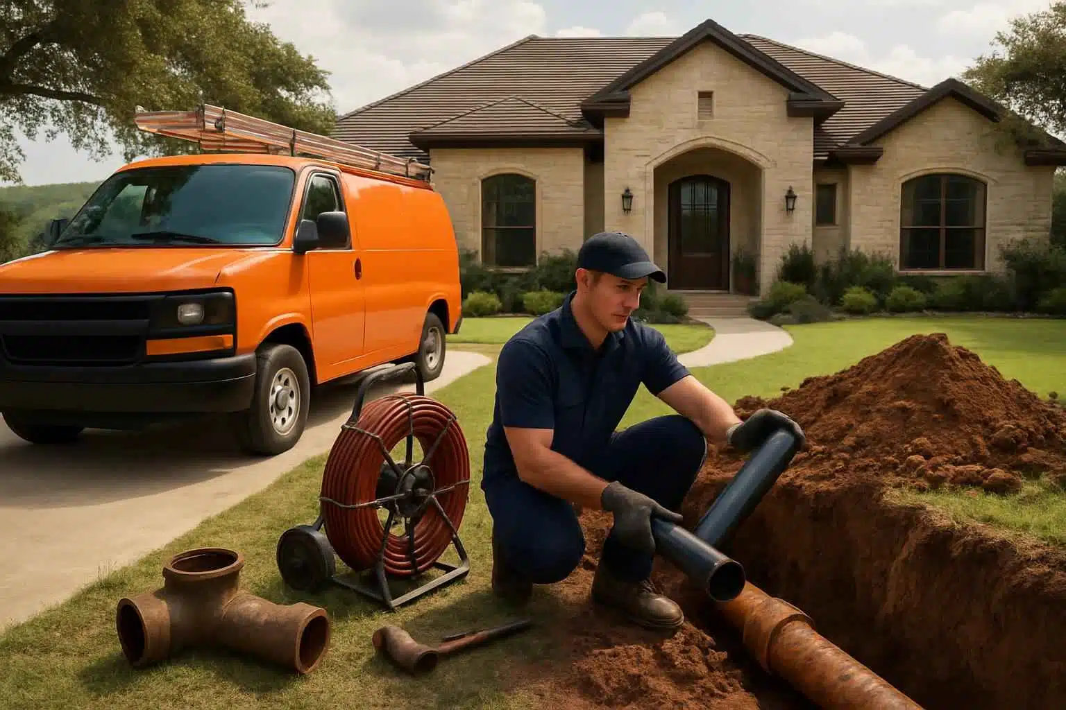 Sewer Line Repair Company in Round Mountain TX