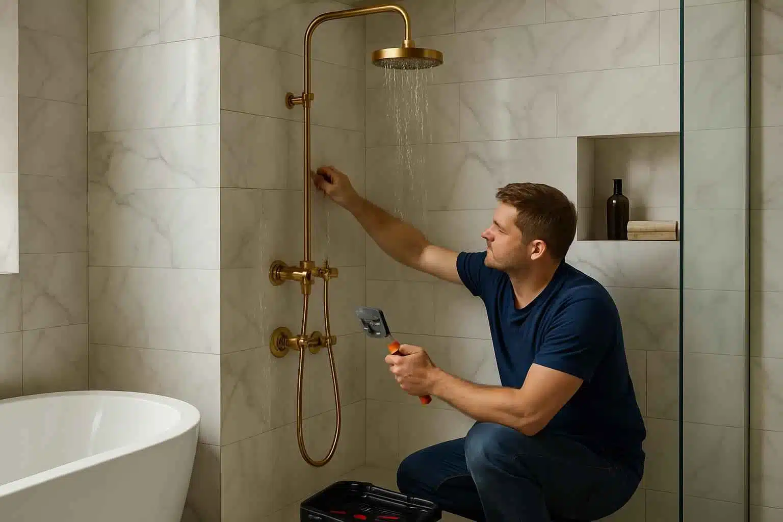 Shower Leak Repair Service in Round Mountain TX