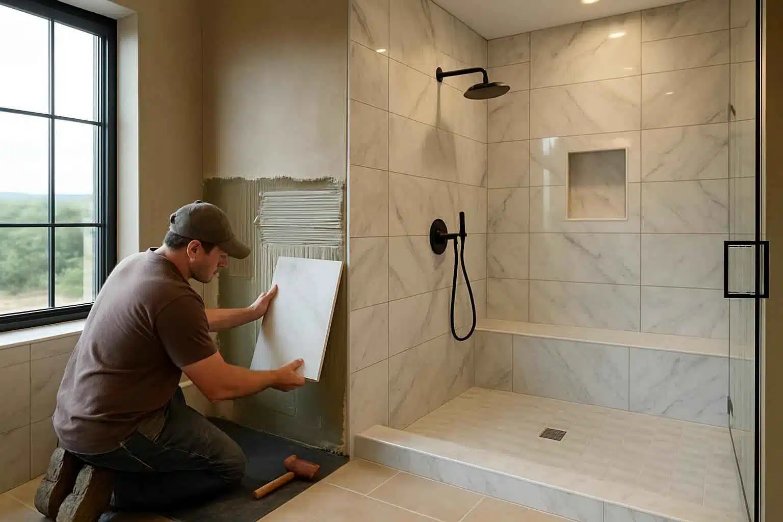 Shower Tile Installation Service in Round Mountain TX