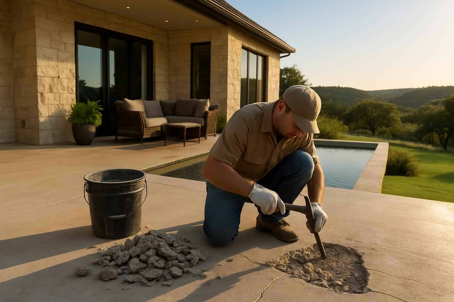 Concrete Repair Contractor In Round Mountain TX Spalling Concrete Repair Service in Round Mountain TX