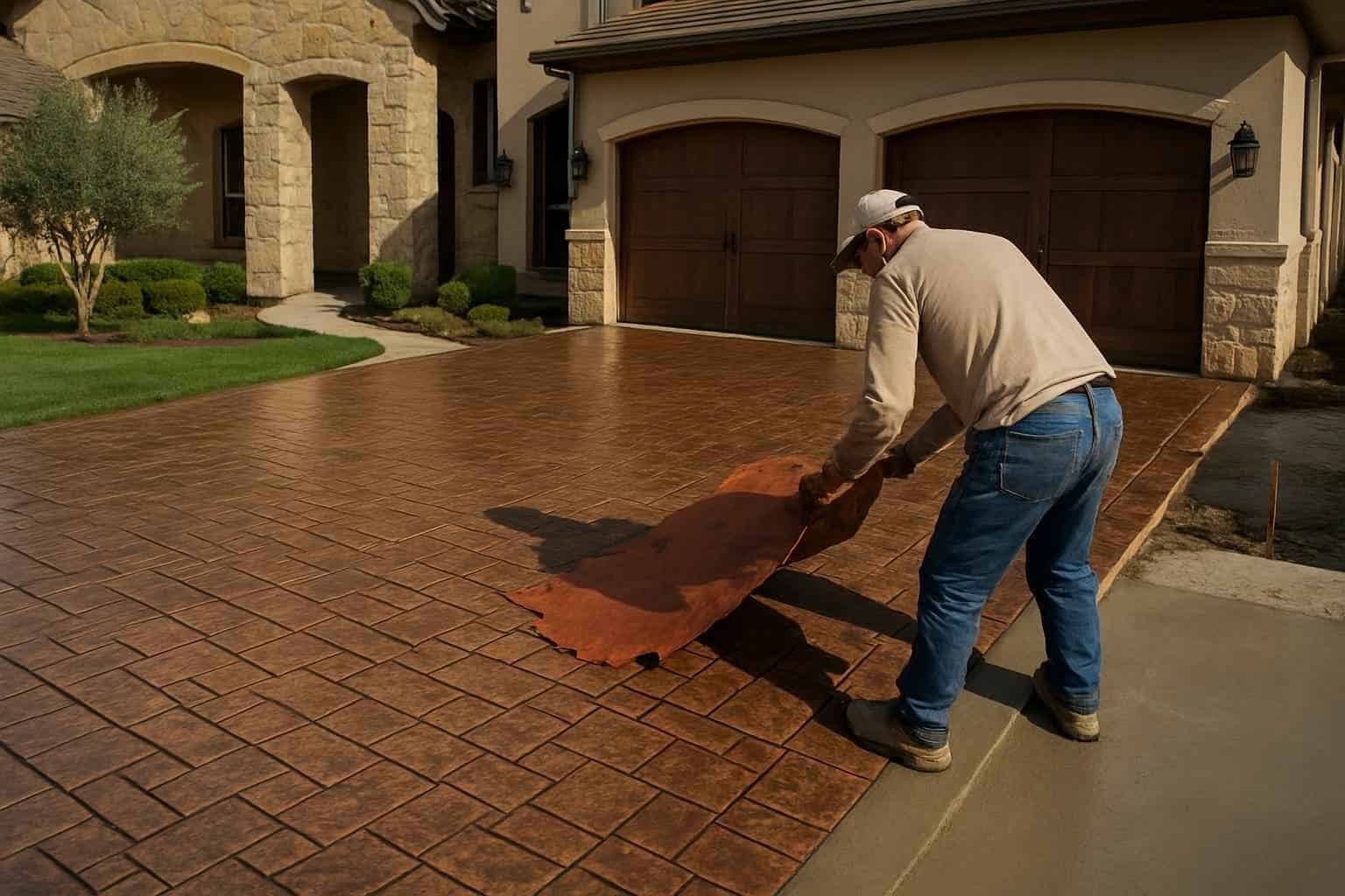 Stamped Concrete Driveway Contractor in Cypress Mill TX