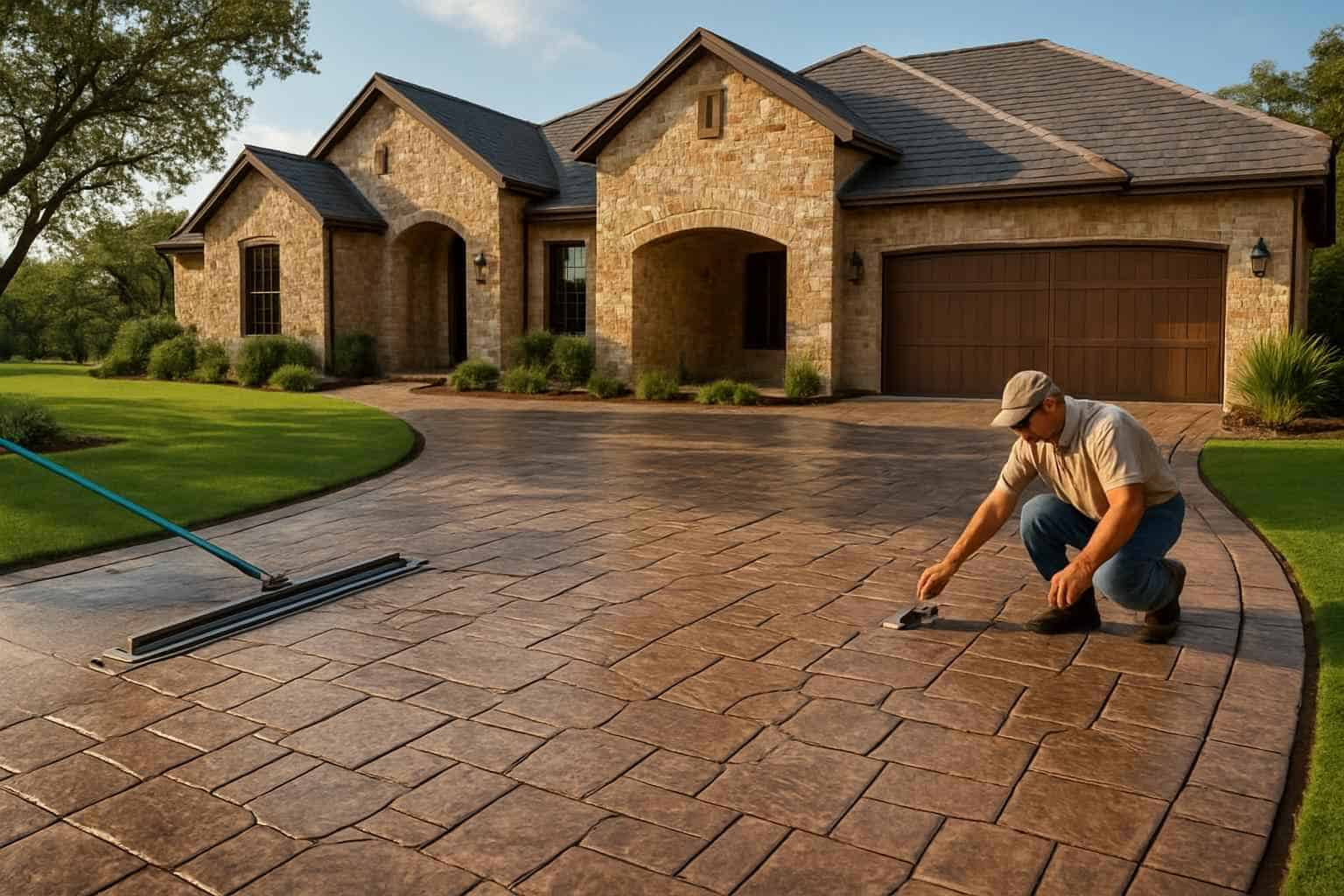 Stamped Concrete Driveway Contractor in Hunt TX
