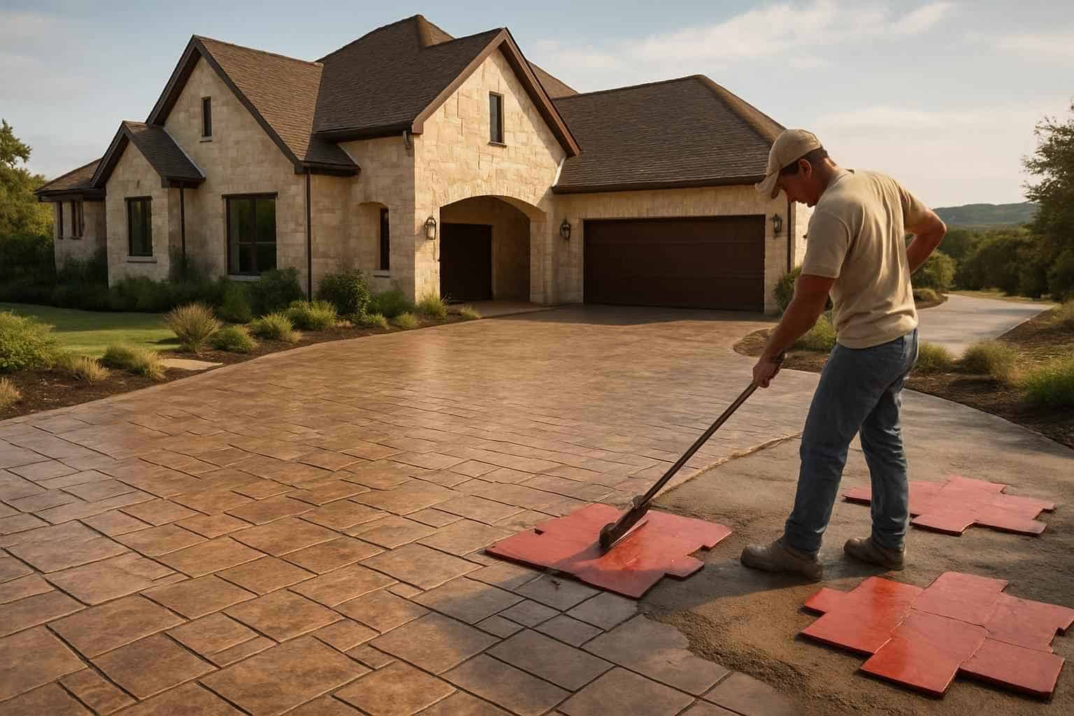 Concrete Driveway Contractor In Mountain Home TX Stamped Concrete Driveway Contractor in Mountain Home TX
