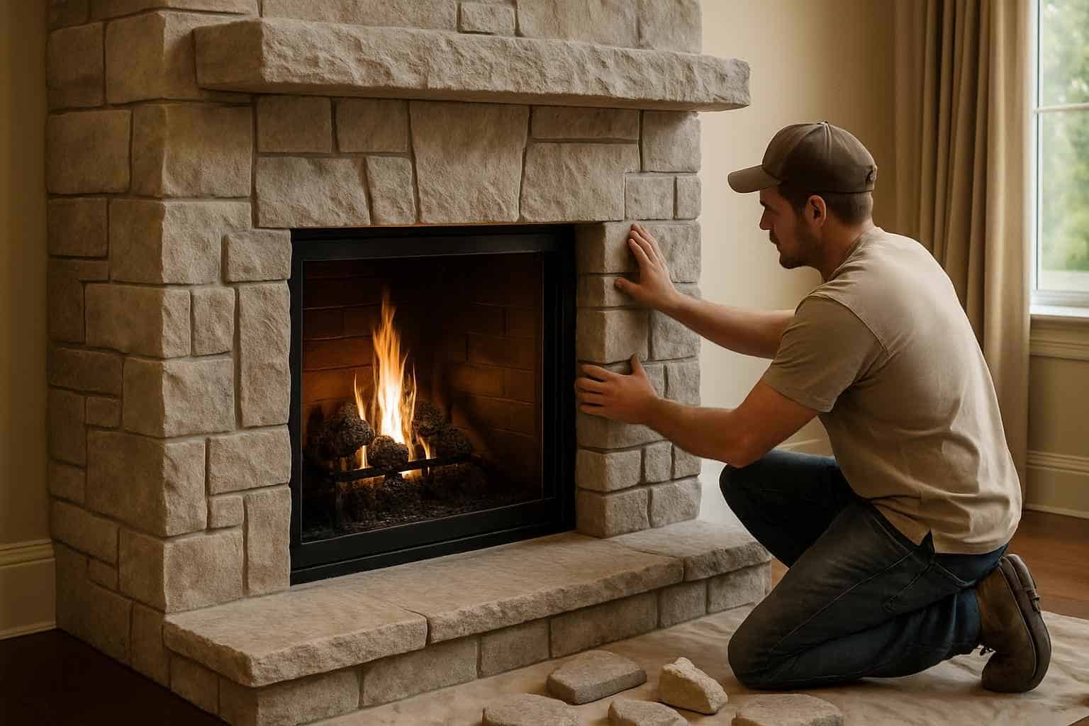 Stone Fireplace Surround Installer in Boerne TX