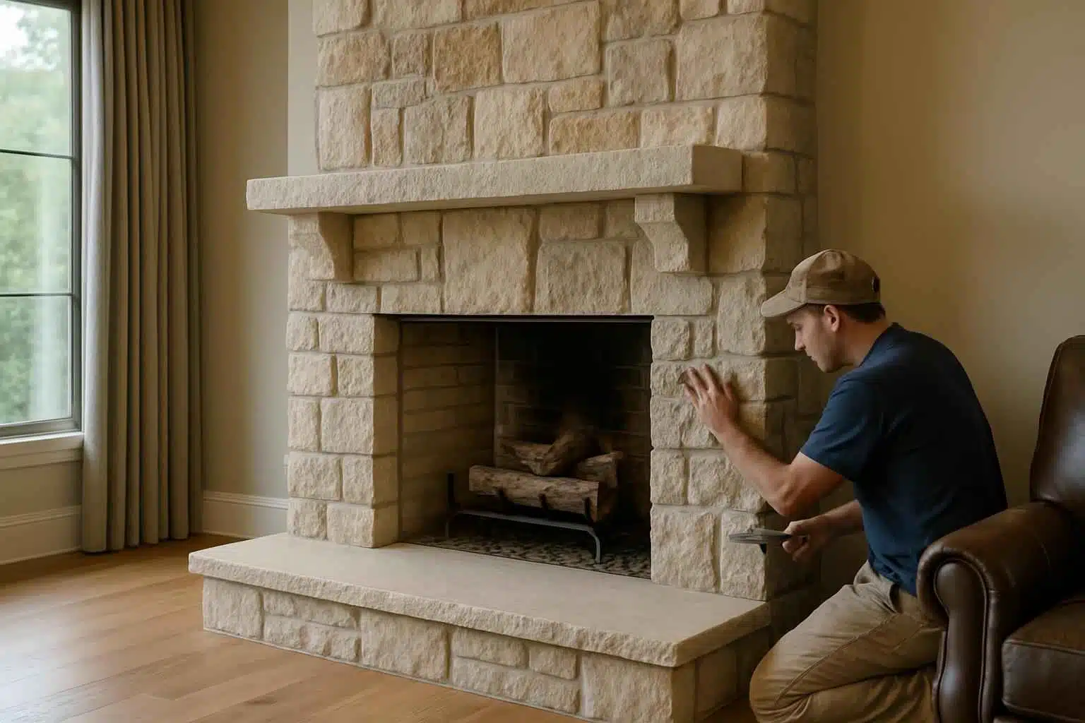 Stone Fireplace Surround Installer In Kendalia TX