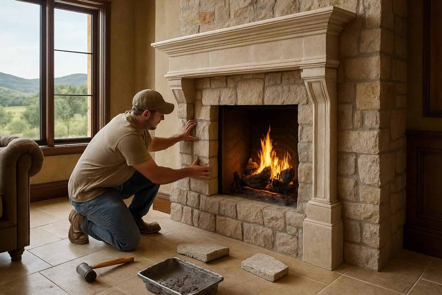 Stone Fireplace Surround Installer in Mountain Home TX
