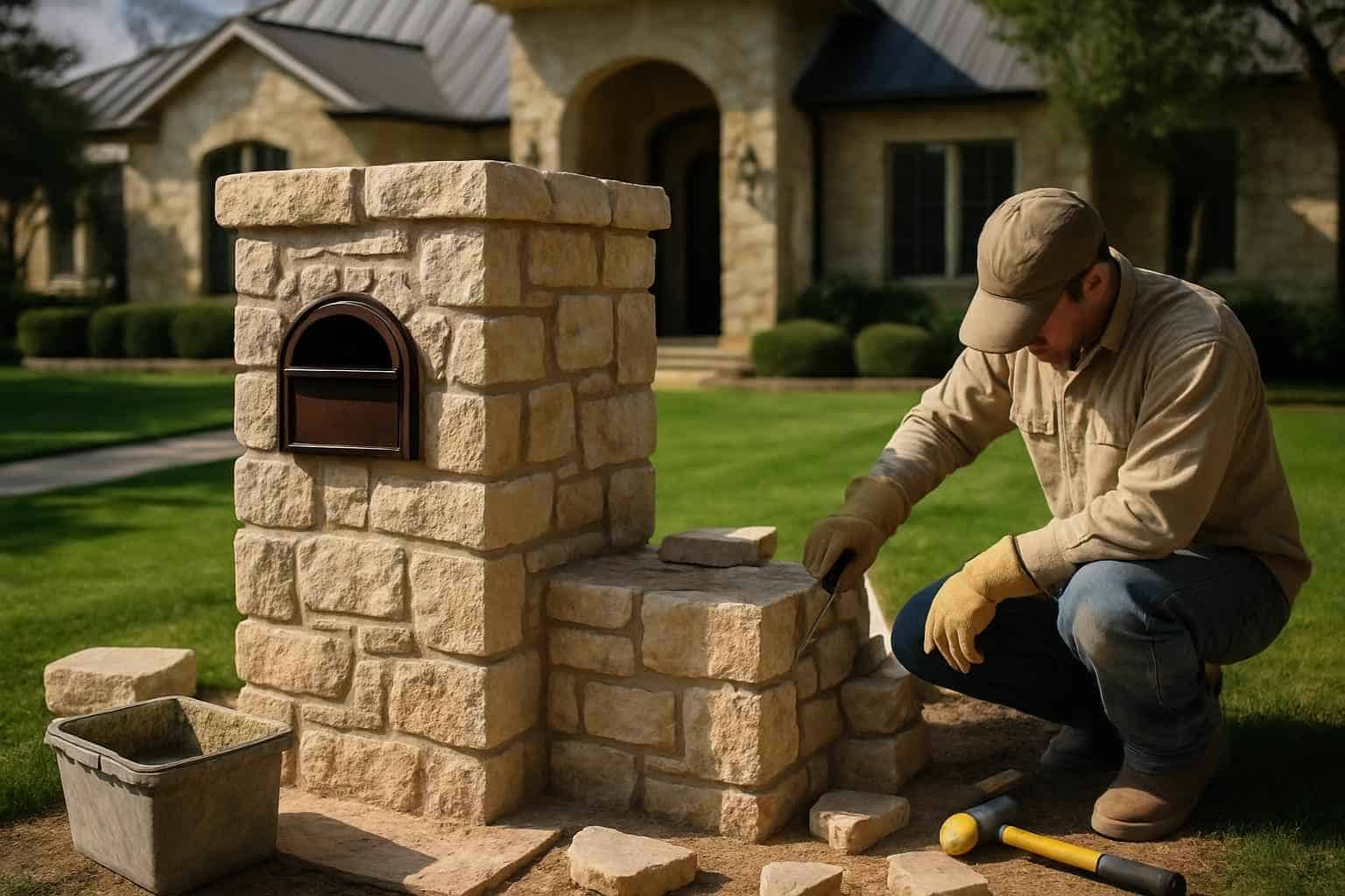 Masonry Contractor In Kendalia TX Stone Mailbox Masonry Service in Kendalia TX