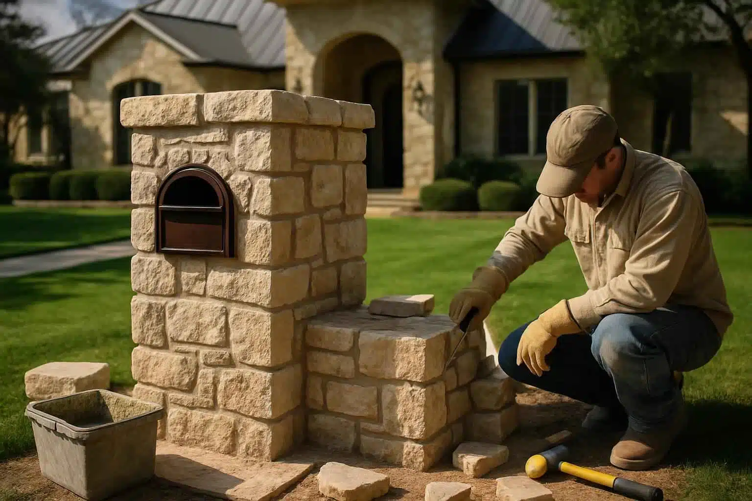 Masonry Contractor In Kendalia TX Stone Mailbox Masonry Service in Kendalia TX
