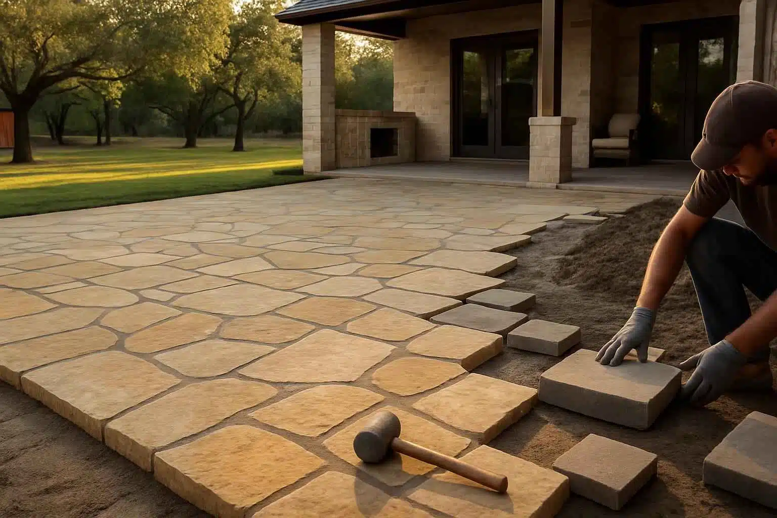 Stone Patio Installation Service in Cypress Mill TX