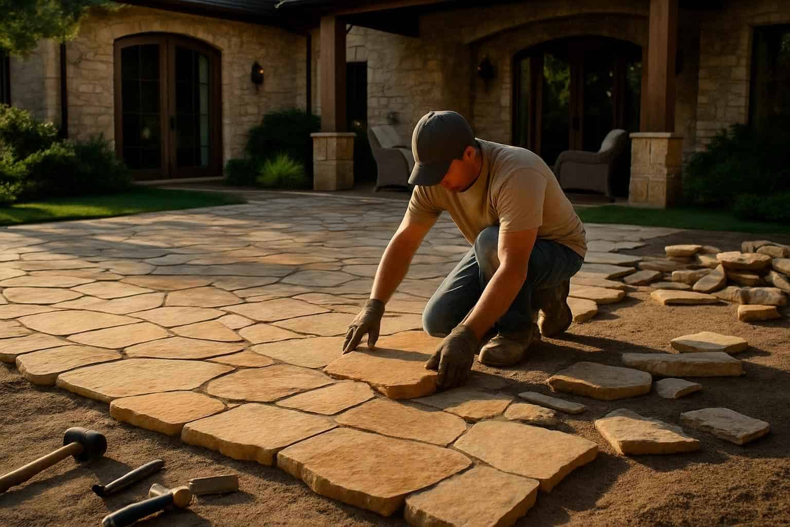 Stone Patio Installation Service in Hunt TX