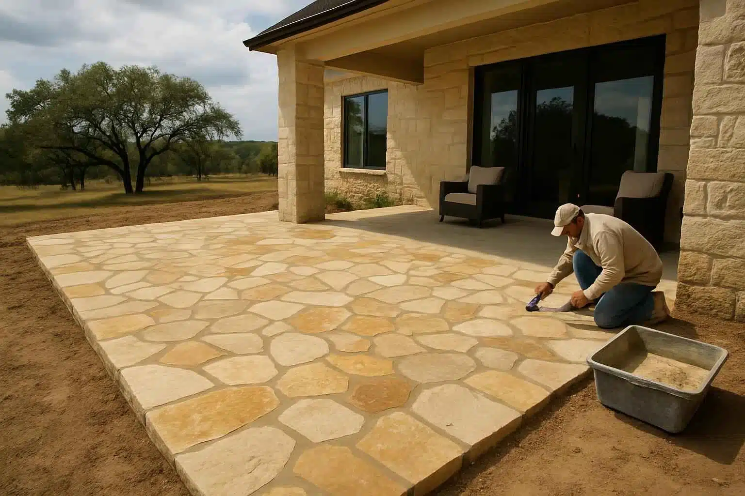 Stone Patio Installation Service In Kendalia TX