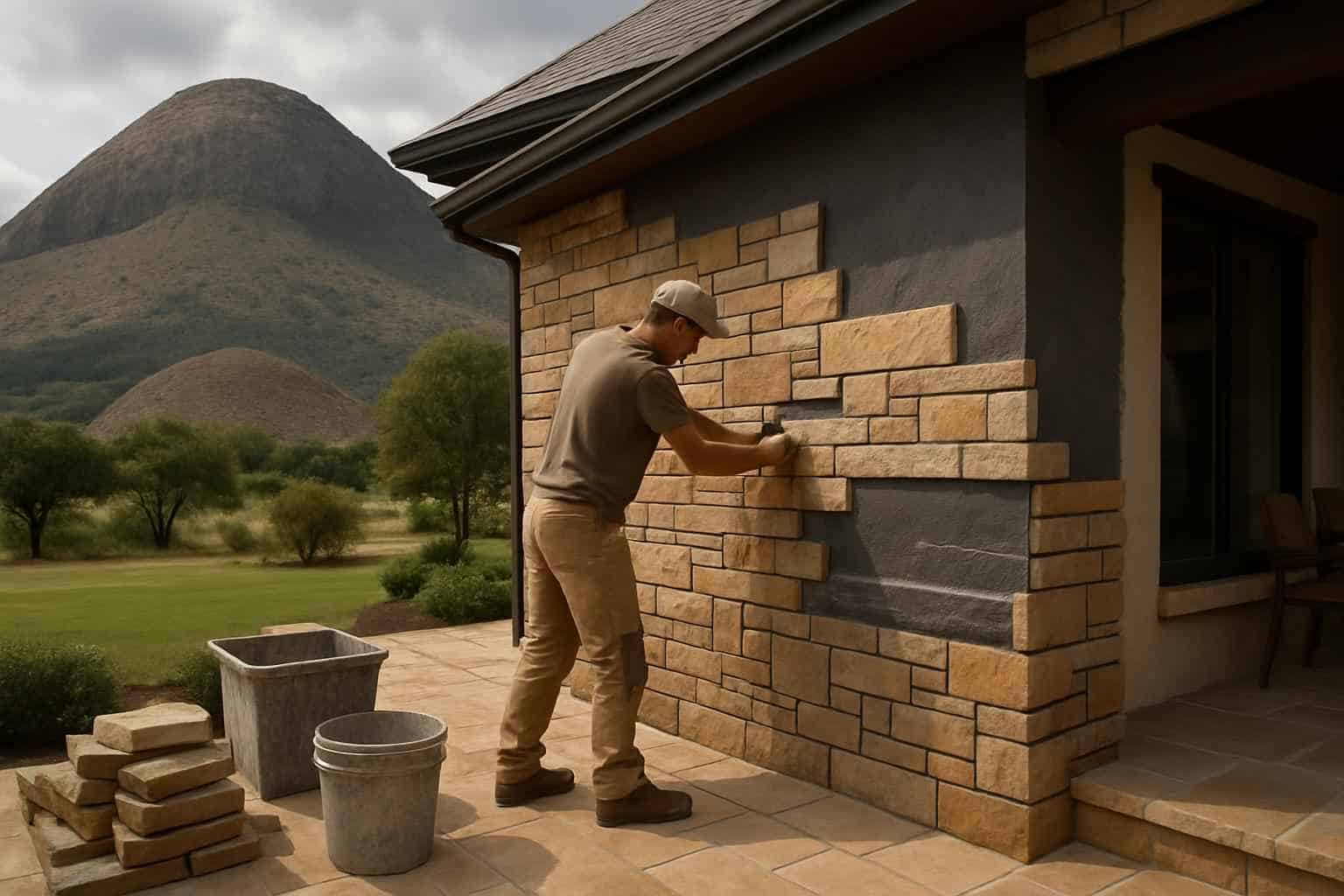 Stone Veneer Installation Service in Round Mountain TX