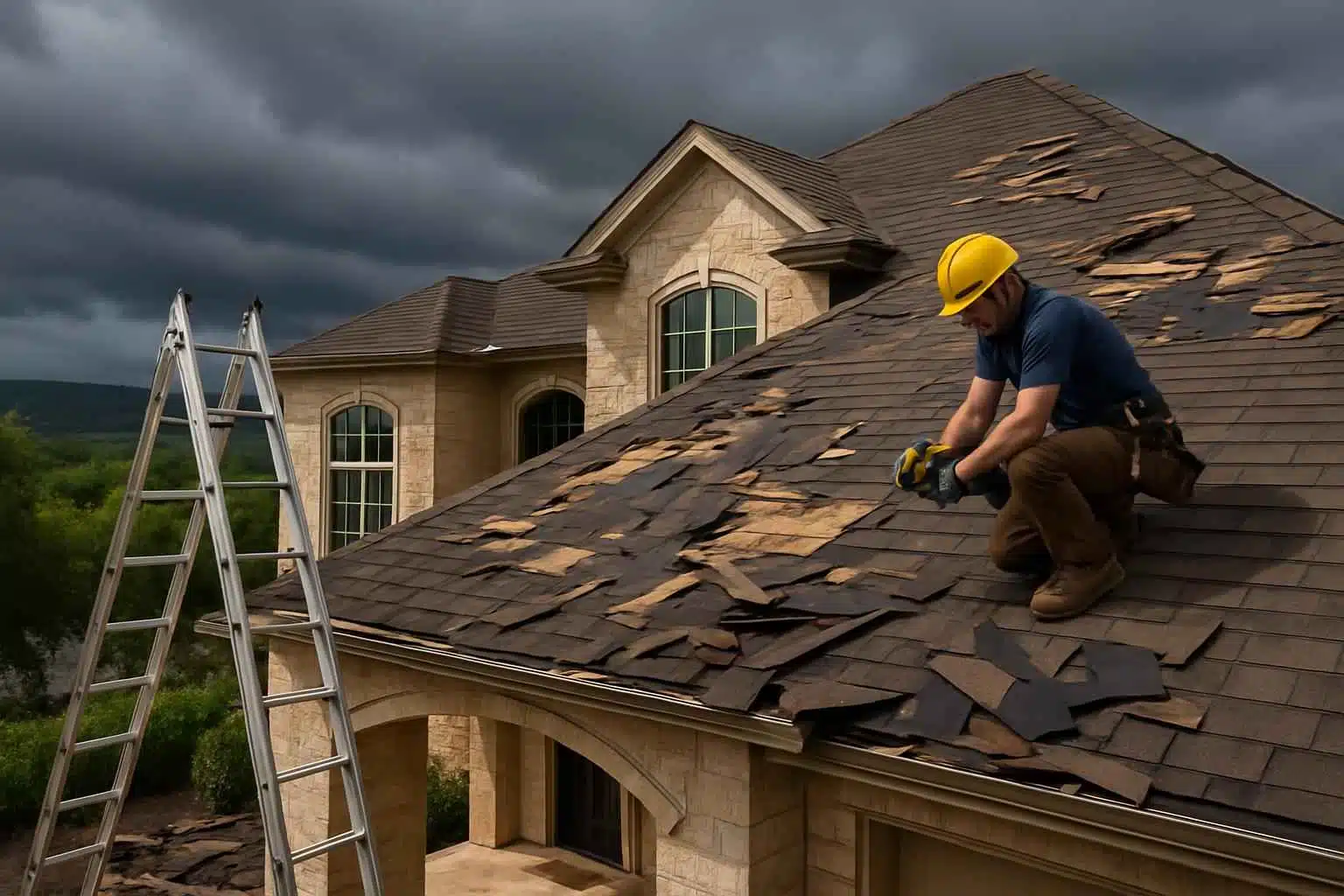 Storm Damage Roof Repair Company in Round Mountain TX
