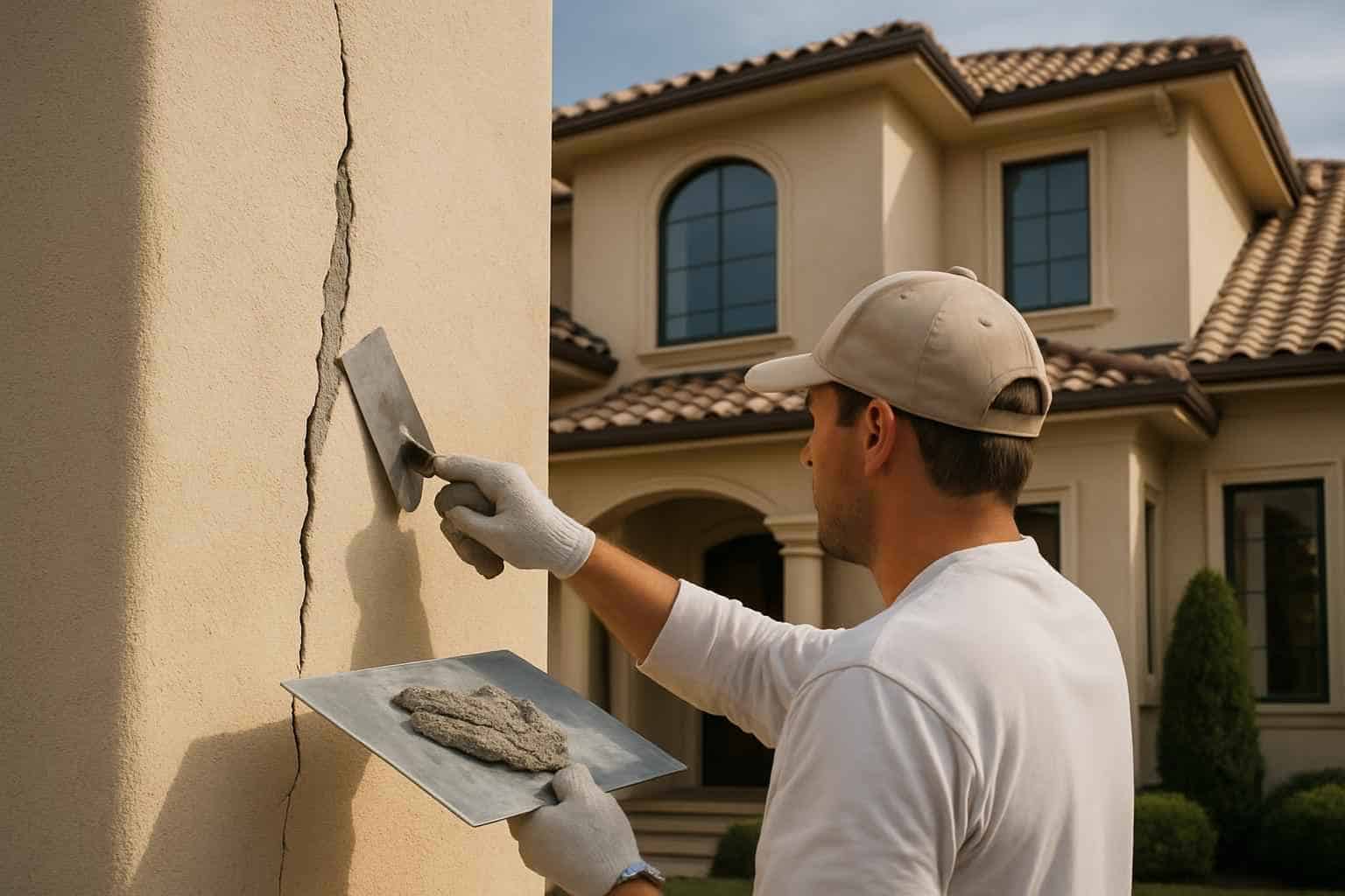 Stucco Crack Repair Service in Cypress Mill TX