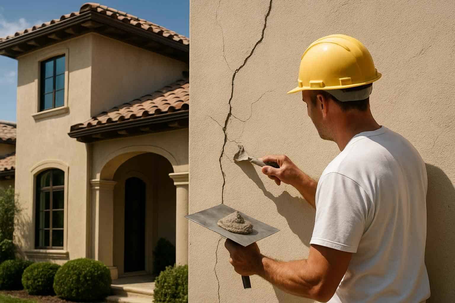 Stucco Repair Contractor In Round Mountain TX Stucco Crack Repair Service in Round Mountain TX