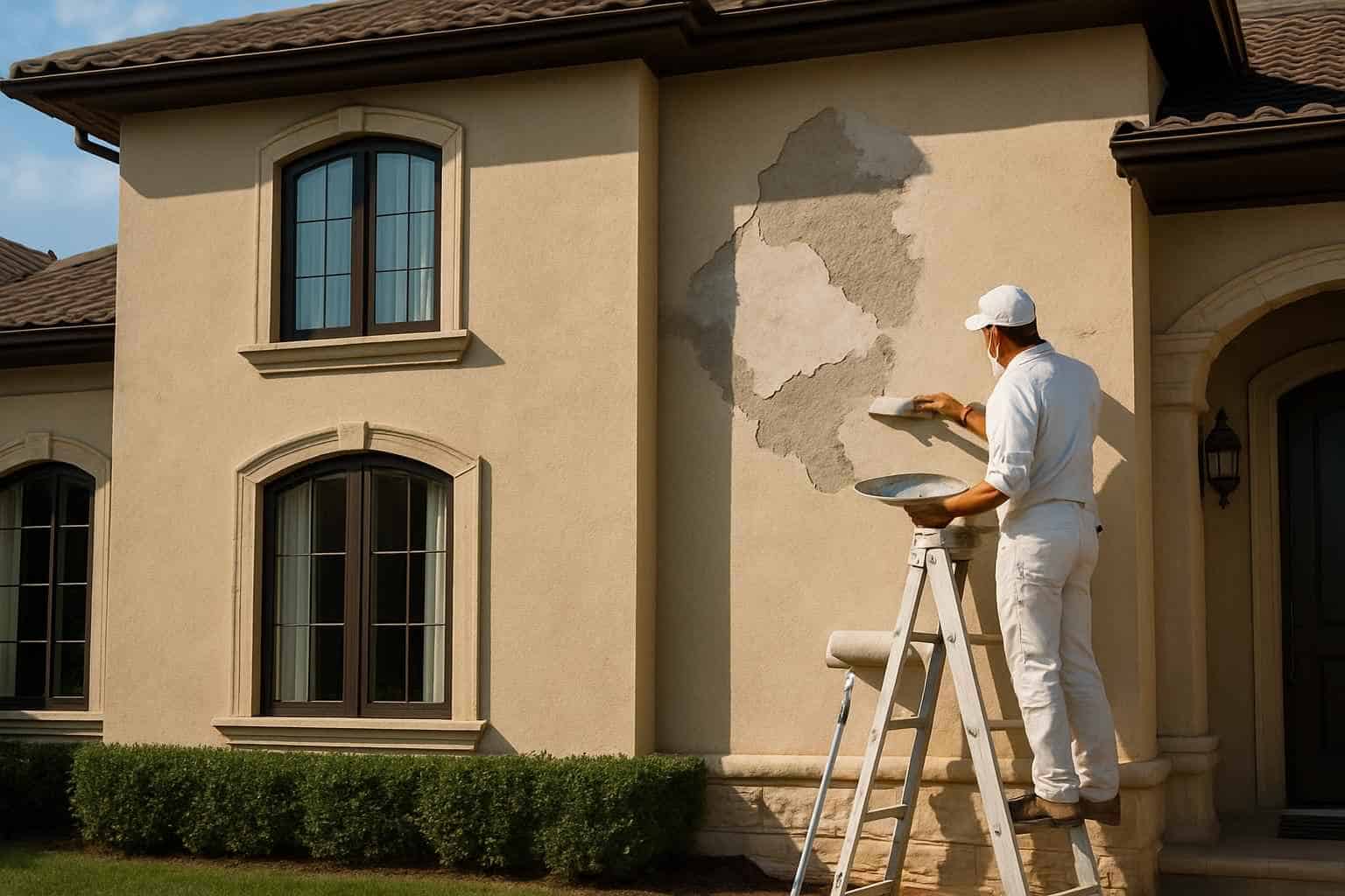 Stucco Repair Paint Service in Cypress Mill TX