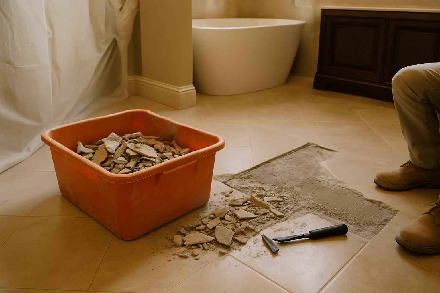 Tile Demolition Prep Service in Round Mountain TX
