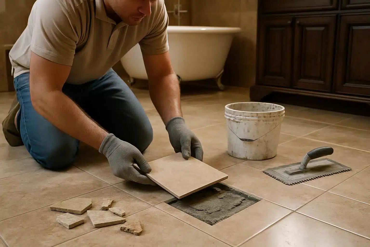Tile Repair Service in Hunt TX